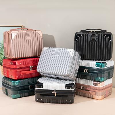 China FANLOSN Fashion Trending 14 Inch Portable Mini Suitcase ABS Scratch-Resistant Luggage Travel Bags Cosmetic Bag for sale