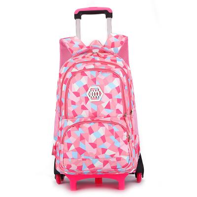 China FANLOSN Waterproof Girl Trolley Backpack Student School Travel Backpack Boy Backpack with Wheels for sale