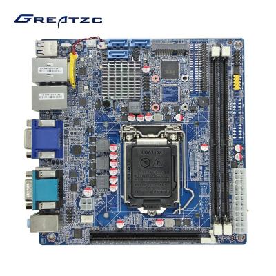 China Multy use industrial mini ITX motherboard LGA1151 factory in China, with Intel H110 chipset, 6th generation core i3/i5/i7 CPU, 6 COM, dual LAN for sale