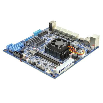 China ZC-3855NAS-4L Mini-ITX Firewall Mini-ITX low power DC12V pfSense itx motherboard with 4 Ethernet ports for sale