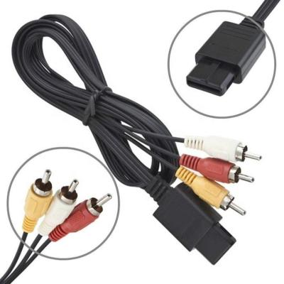 China HDTV Wired Cord RCA TV Mains Cord Extension Cord Video Cables 6FT For SNES/N64/NGC AV Audio Cable for sale