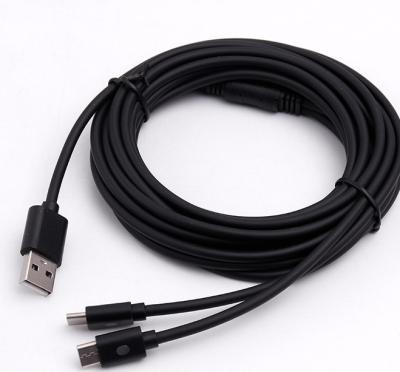 China 2 in 1 Type-C Chargers Power Supply Charging Cable 2 in 1 USB Cable 3 Meters Charging Cable Chargers for PS5/Xbox Type C Series X/S/Switch Charging Cable for sale