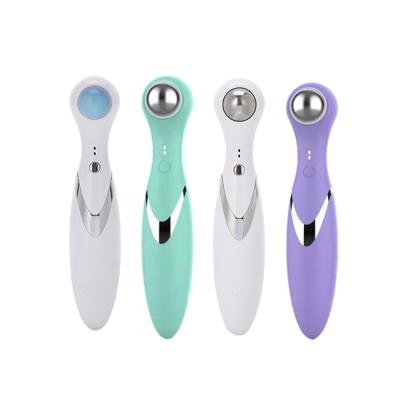 China Custom Logo Microcurrent Face Wrinkle Remover Face Lifting EMS Vibration Care Facial Massager Beauty Roller Eye Beauty Instrument for sale