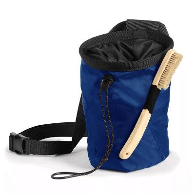 China Sport chalk bag for rock climbing with carabiner, triathlon sport chalk bag with detachable strap, climbing bag for sale