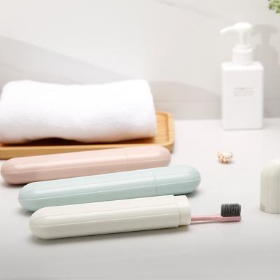 China Travel Viable Wholesale Portable Dry Wet Separator Case Toothbrush Cup Nordic Style Toothbrush Cup Toothbrush Holder Plastic for sale