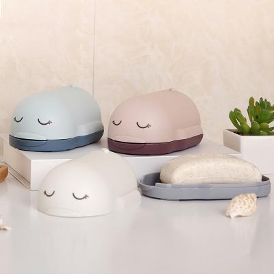 China Modern Custom Made Environmental Friendly Reusable Family Bathroom Blue Plastic Hotel Hotel With Coverbathtub Soap Dish Holder for sale