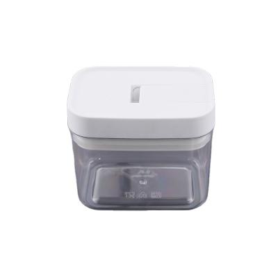 China Wholesale Custom Sealed Sizes Kitchen Square Round Sealed Clear Plastic Food Canister With Lid for sale