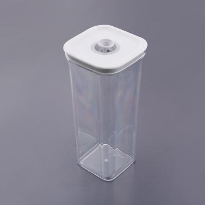 China Large Space Luxury Space Heatable Plastic Storage Tank Transparent Leisure Food Tea Canister Canister for sale