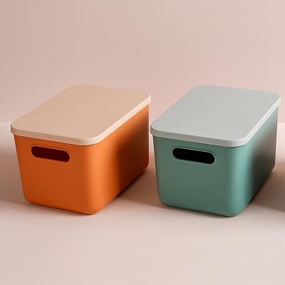 China Sustainable Wholesale Custom With Cover Seal Square Household Organizer Storage Boxes Plastic for sale