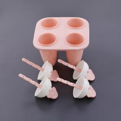 China Sustainable Household Ice-Lolly Molds DIY Ice Cream Tool Customized Wholesale Plastic Popsicle Mold Silicone for sale