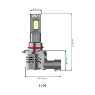 China Wholesale Vmanx 24W 9005 Color Temperature 5700-6500K Power Car Led Headlight Alexander 126H for sale