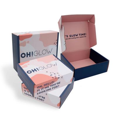 China Recycled Materials Brand Logo Printing Corrugated Mailer Box Custom Amazon Branded Kraft Paper Cosmetic Paper Box Shipping Packaging Boxes for sale