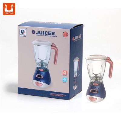 China Simulation of Small Appliances Mini Plastic Kids Fruit Cutting Food Funny Kitchen Appliances Play Set Electric Blender Juicer Machine Toy for Game Room for sale