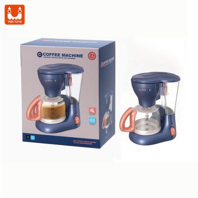 China Small Kitchen Appliances Toy Kids Kitchen Pretend Play Simulation Set With Coffee Maker Machine Play Kitchen Set For Kids for sale