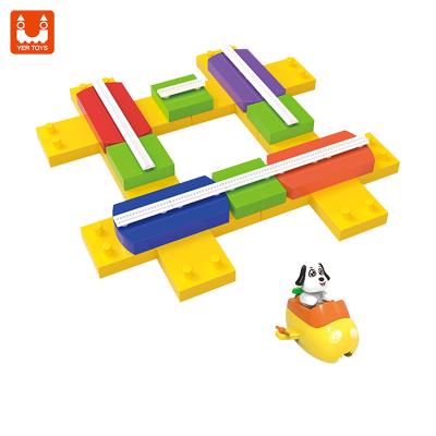 China 36PCS Eco-Friendly Non-Toxic Assembly Track Toy Slot Building Block Toy Building Block Toy Indoor Educational Interlocking Bricks Diy for sale