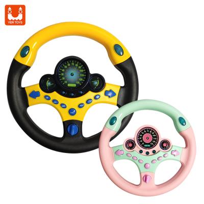 China Electric toys; Music ; Light Newcomer Simulated Driving Game Steering Wheel Electric Musical Toys Steering Wheel Plastic Motor Toy for sale