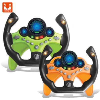 China Electric toys; Music ; Light ; Rotary Musical Igniting Co-pilot Toy Racing Driving Game Toys Handheld Steering Wheel Interactive Motor Toy for sale