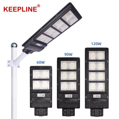 China Newest Arrival Outdoor Garden IP65 Waterproof 60w 90w 120w Integrated All In One Led Solar Street Light for sale