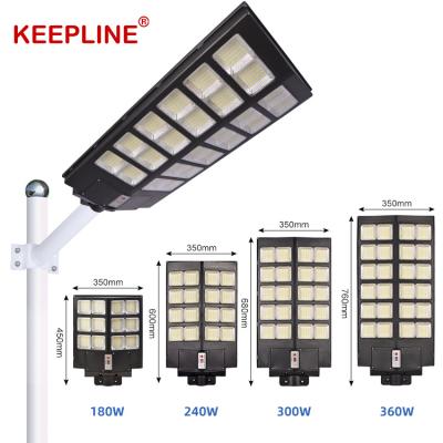 China Garden Good Prices Outdoor Lighting ABS IP65 180w 240w 300w 360w Integrated Solar Led Street Light for sale