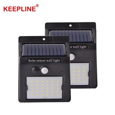 China High Durability IP65 Garden Waterproof Outdoor Lighting 8w Sensor Control ABS Led Solar Wall Light for sale