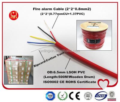 China Construction 2*2*0.8mm2 LSZH Fire Alarm Cable ISO9002 CE ROHS 001mt, 500mt for sale