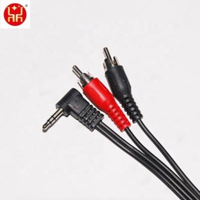 China Rca Connector 2RCA To 3.5 Stereo Audio Video Cable for sale