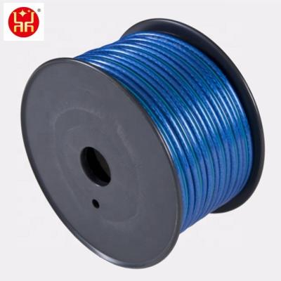 China Bulk high quality transparent blue speaker audio cable for sale