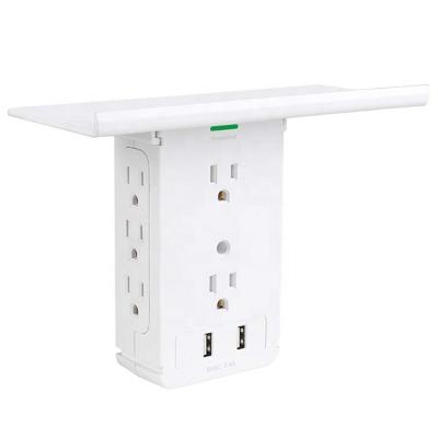 China / Versatile Fire Retardant Cover PowerCube Residential Wall Outlet Factory Customized Multi Socket With 2 USB 8 AC Outlets for sale