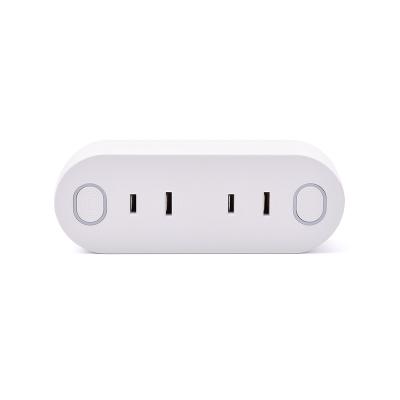 China Japan 2 Single Outlets Wifi Mini Plug Smart Power Strip Works For Residential for sale