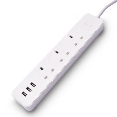 China Residential / Multi-Purpose Smart Plug Life Smart Strip UK wifi Electrical Plug And Switch Wifi for sale