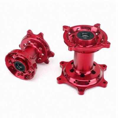 China Aluminum Motorcycle CNC Machined Motorcycle Front Rear Wheel Hub With Color Anodized for sale