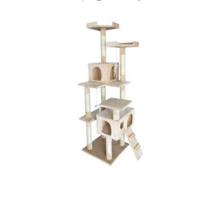 China Sustainable Porcelain Multilevel Cat Tree With Cool Carpet Cat Scratching Posts With Branch Toys for sale