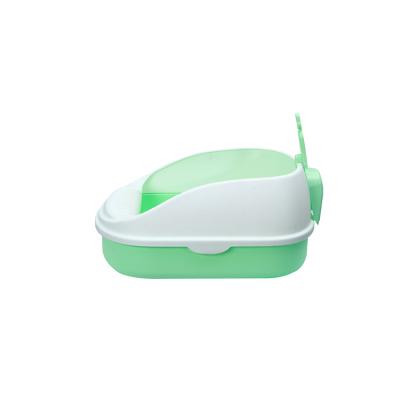 China Sustainable Pet Clean Up Plastic Large Cat Toilet Products Space Training Self Cleaning , Cat Litter Box for sale