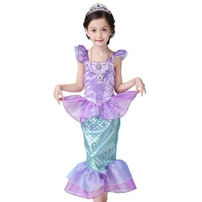 China Anti-wrinkle new fashion design kids little girls costume dress birthday mermaid princess Party Girl Dress for kids clothes for sale