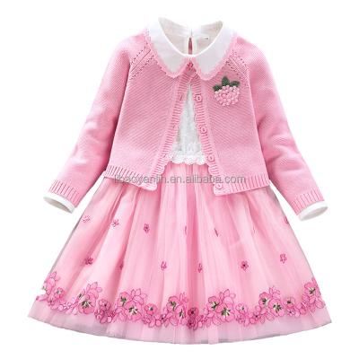 China Breathable Best Selling Goods Using Popular 2 Piece Skirt Set Girls Casual Sweater Dress for sale