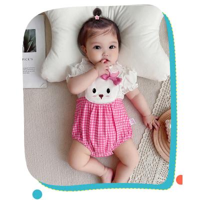 China Summer Ruffled Baby Dress Baby Factory Direct Comfortable Breathble Knit Newborn Jumper Baby Clothes for sale