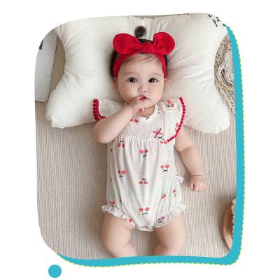 China Breathble 2022 Fashion Lovely Cotton Comfortable Casual Newborn Baby Overalls And Headband Baby Rising Clothes for sale