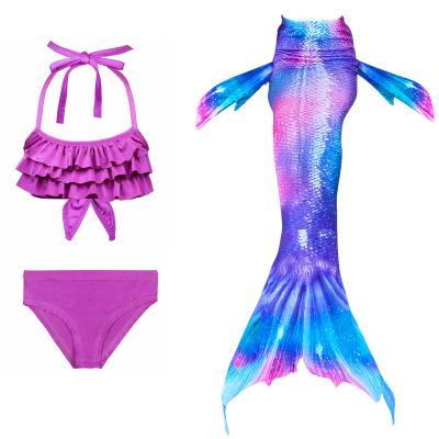 China Fashion Mermaid Swimwear Little Girls Swimwear Cute High Quality Breathable Mermaid Tail Child Bikini Set For Swimming for sale