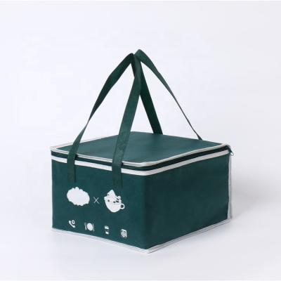 China Sustainable Custom Reusable Thermal Insulated Grocery Carry Lunch Cooler Packaging Bag For Frozen Food for sale