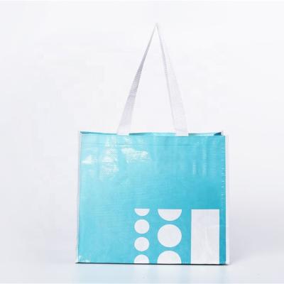 China Viable Custom Logo PP Woven Laminated Tote Bag for sale