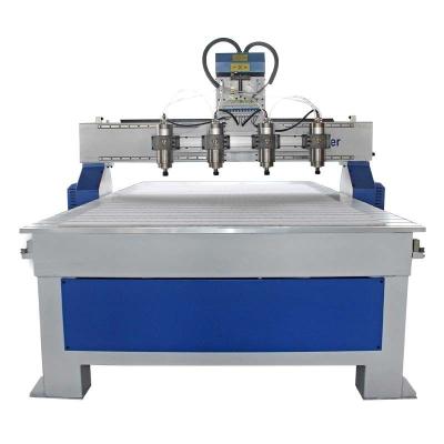 China Hotels YN1325 cheap four multi head 3d woodworking carving machine, professional design, high stability for sale