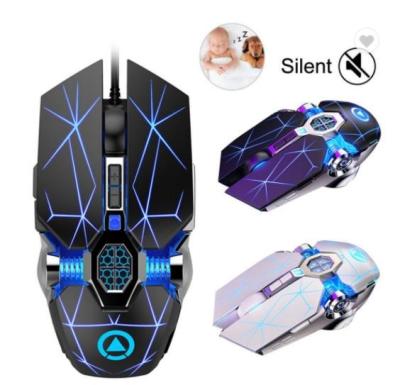 China 3D Silver Silent Rechargeable Wireless Mouse Ergonomic RGB 1600DPI Mechanical Eagle A7 Keys 7 2.4 GHz Gaming Wireless Mouse for sale