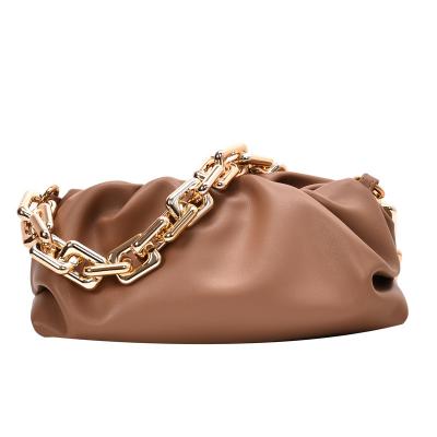 China 2021 New Arrival Fashion Trendy New Arrival PU Cloud Chain Eco-friendly Casual Chic Handbags Brand Purse For Women And Ladies for sale