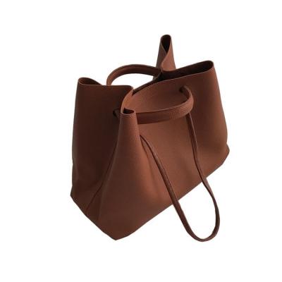 China 2021 New Arrival Fashion Wholesale PU Leather Casual Daily Chic Women Shoulder Hand Tote Bags Large Capacity Ladies for sale