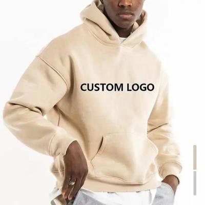 China Anti-wrinkle Custom logo vintage streetwear 600gsm cotton french terry pullover heavy weight Blank Hoodies Cotton Men Hoodies for sale