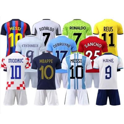 China Sets OEM 22-24 New Season High Quality Fans/Player Football Jersey Quick Drying Tracksuit set Football Soccer Wear for sale