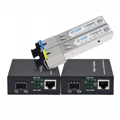 China FTTH SFP Fiber to RJ45 10/100/1000base-tx Fiber Optic Media Converter 1000Mbps SFP Fiber Switch for sale