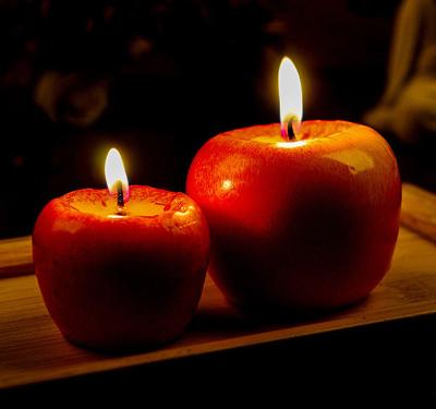 China Creative Relighting Red Candle Apple Candles For Birthday Wedding Christmas Eve Craft Candles / Gift Box Apple Shape for sale