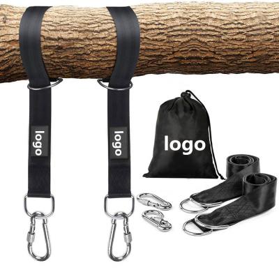 China Outdoor Camping Hiking Extra Duty Polyester Tree Swing Kits Moving Hanging Strap With Carabiner Rated For 1200lbs for sale