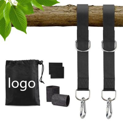 China Outdoor Furniture Hanging Tie Down Kit Extra Long Tree Swing Straps with Safety Snap Carabiner Hangs Perfect for Tree Swing for sale